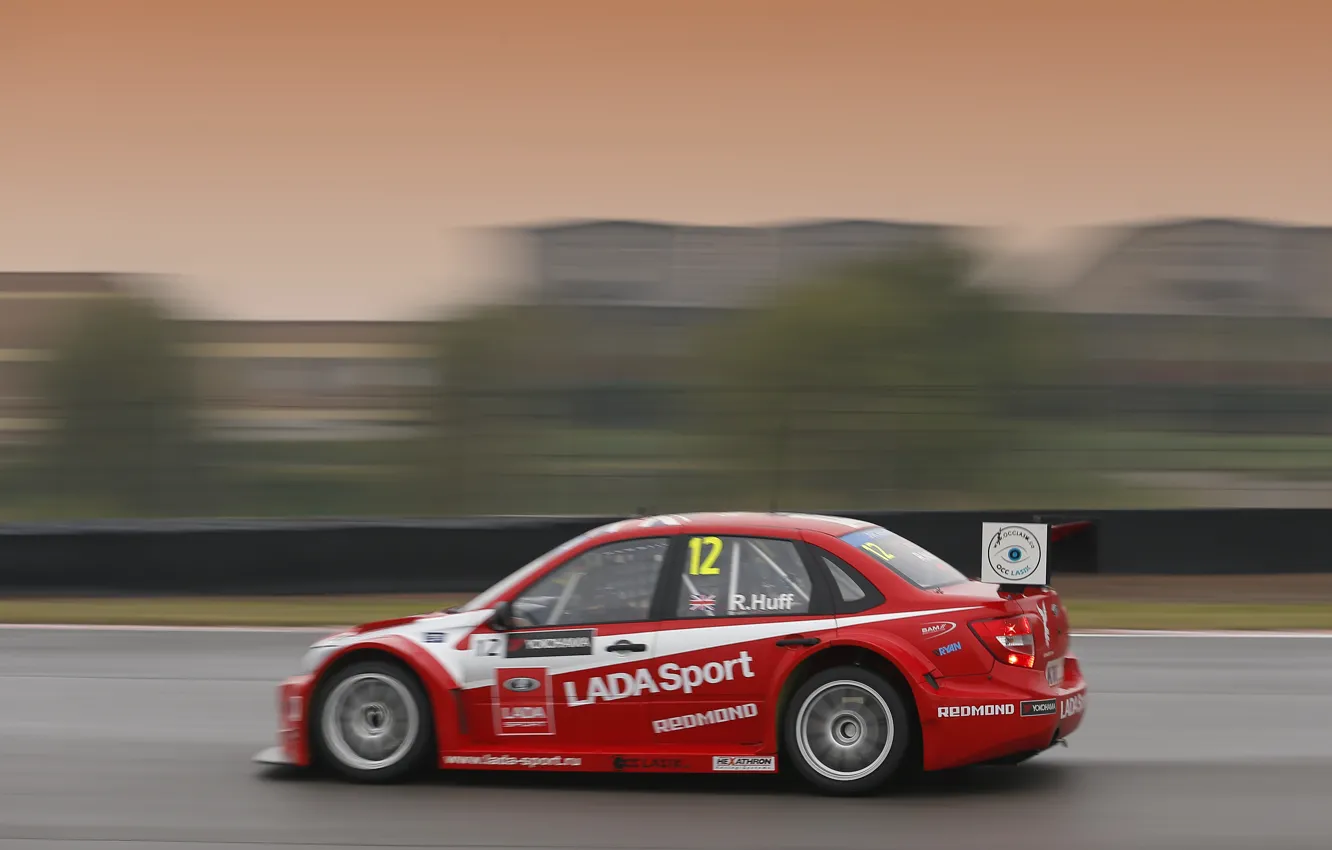 Photo wallpaper Lada, Lada, Granta, Grant, WTCC, Rob Huff, the world championship in touring class, LADA Sport