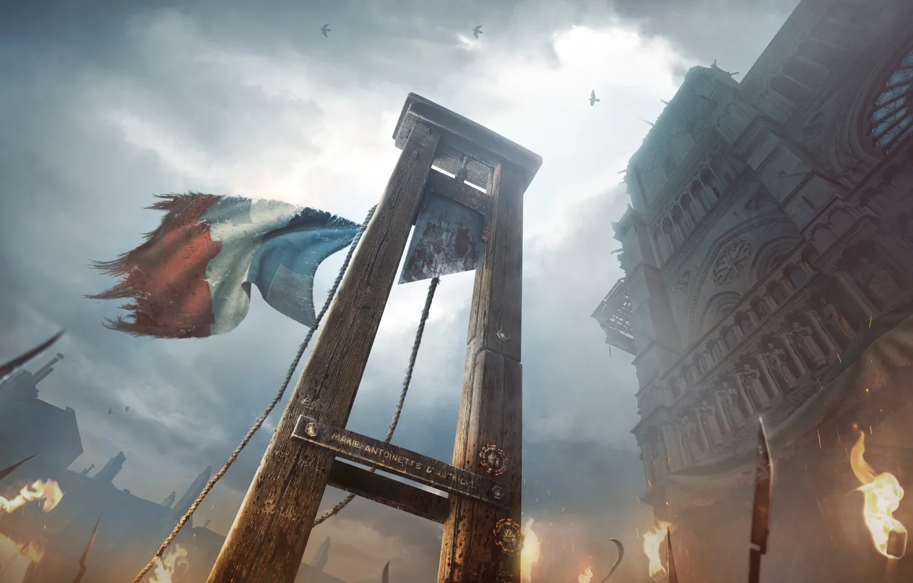 Photo wallpaper Paris, murder, France, guillotine, Assassin's Creed: Unity