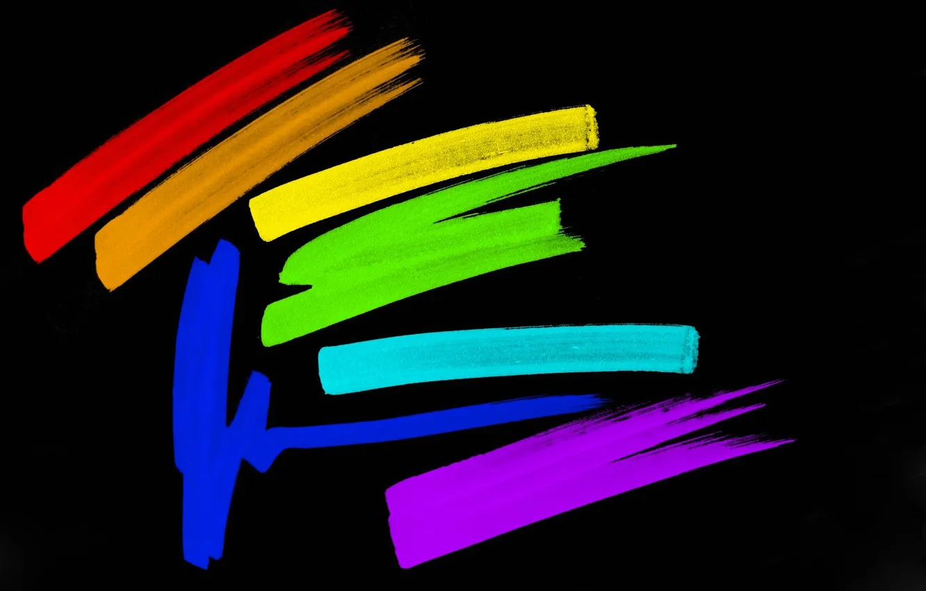 Photo wallpaper paint, rainbow, drawing, strokes
