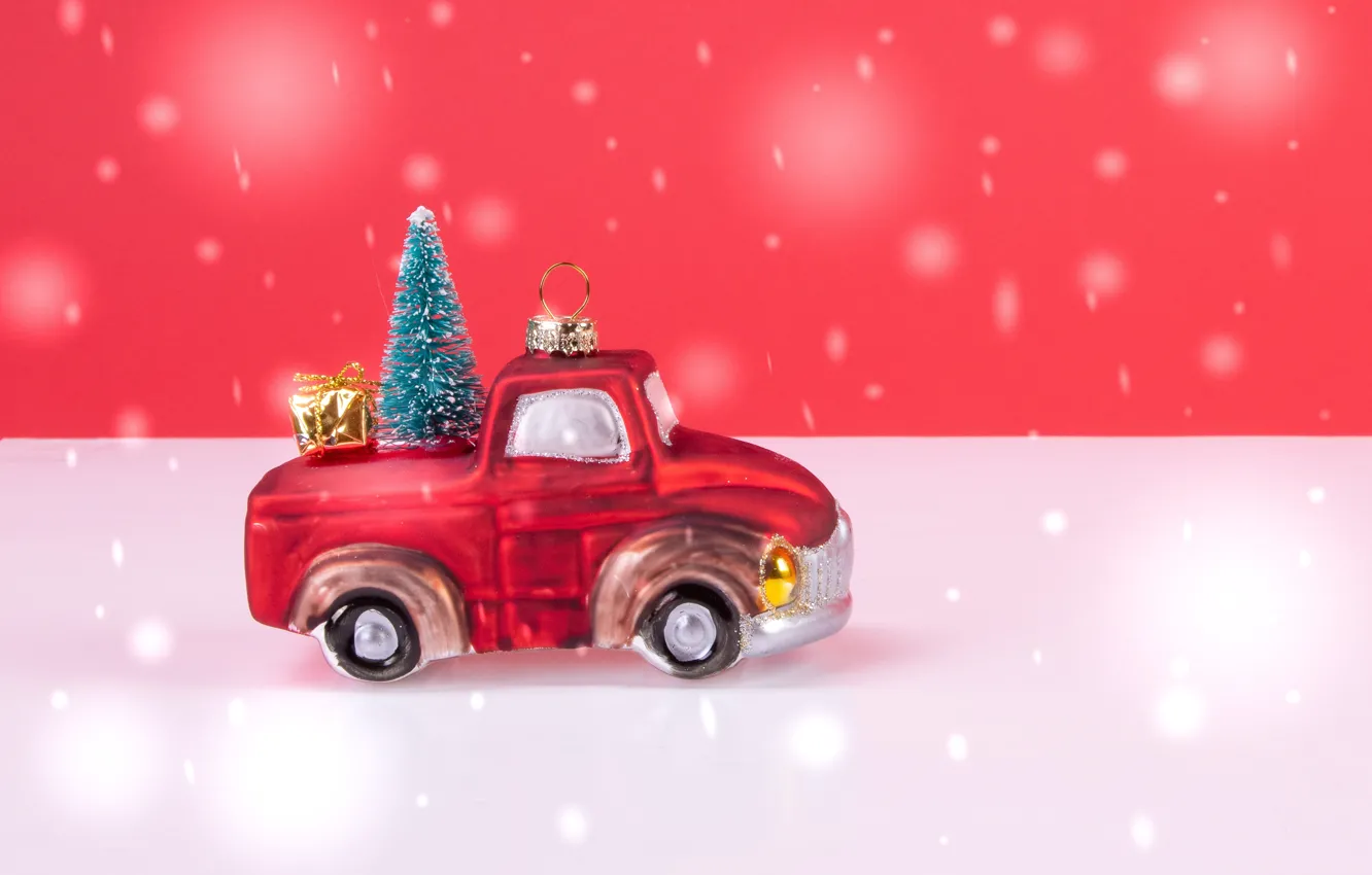 Photo wallpaper toy, new year, Christmas, machine, Christmas decorations, new year decorations