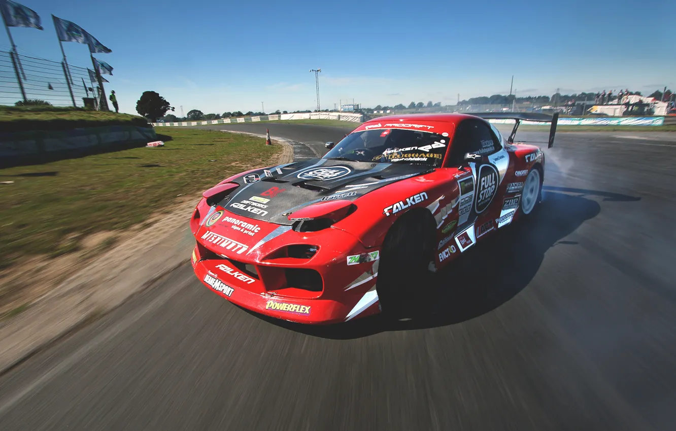 Photo wallpaper race, skid, drift, mazda, rx7, race, Mazda, slide