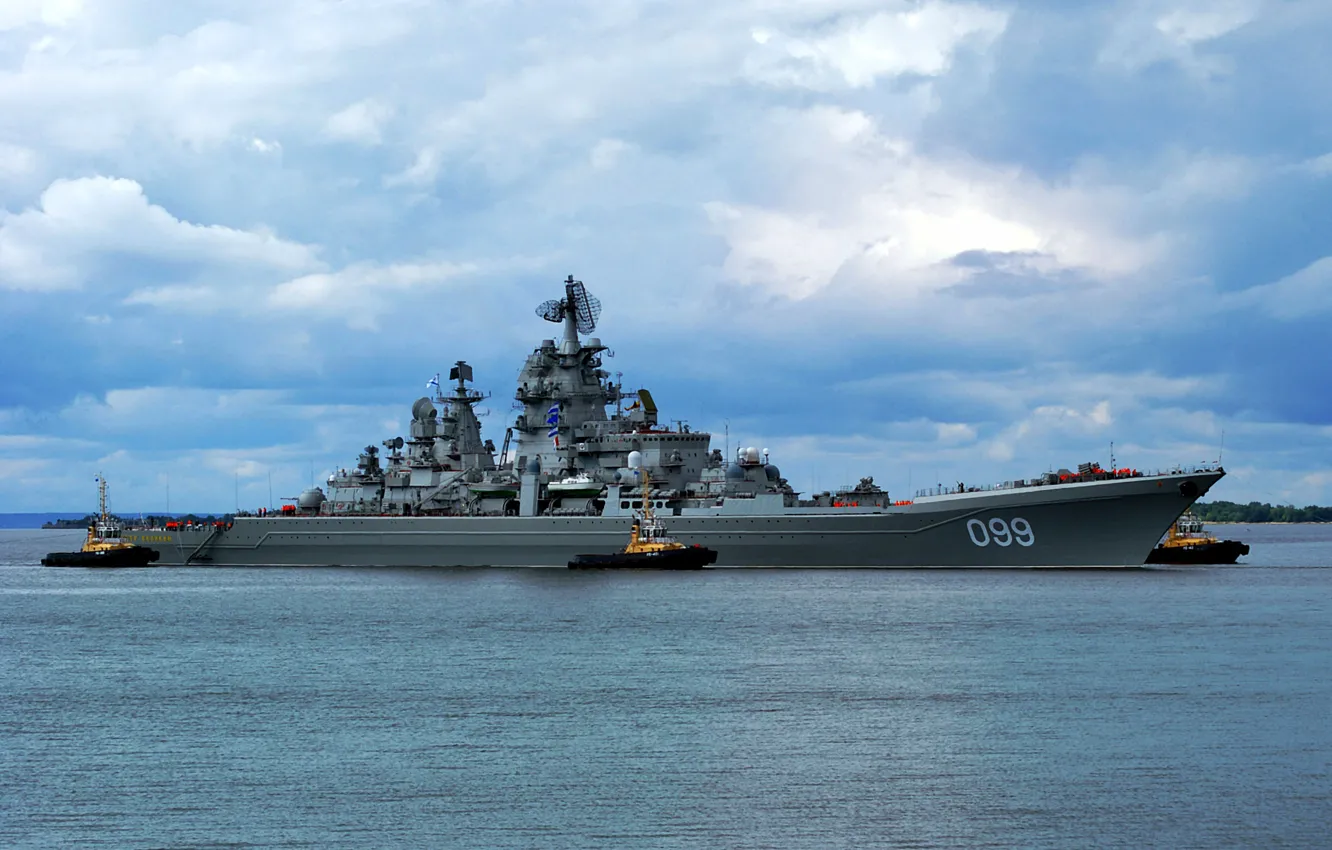 Photo wallpaper Orlan, Navy, the project 1144, Peter the great, heavy nuclear missile cruiser