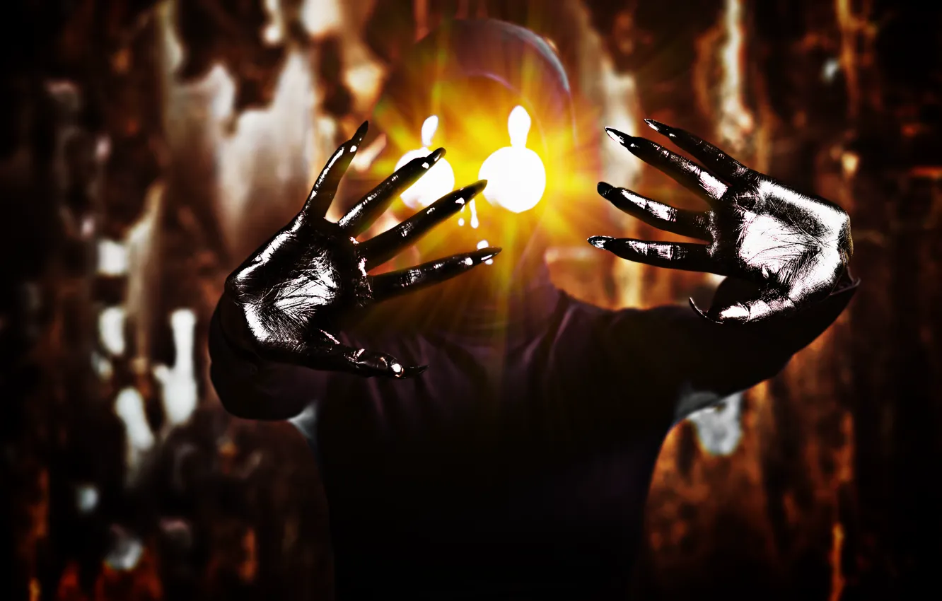 Photo wallpaper UFO, alien, stranger, alien, creepy, UFO, creepy, shining eyes