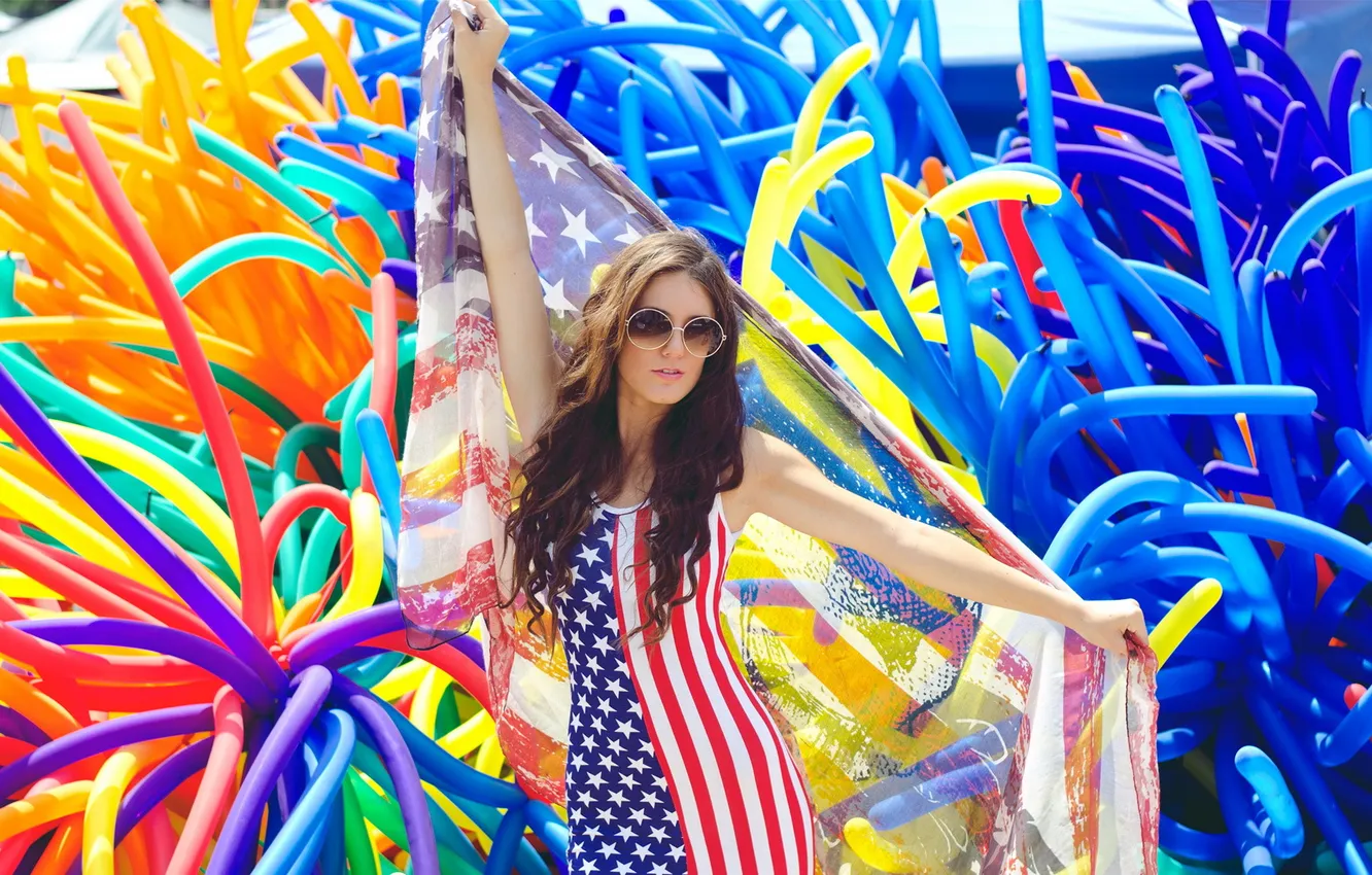 Photo wallpaper girl, pose, background