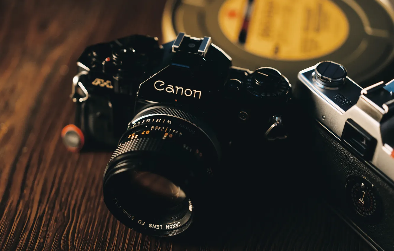 Photo wallpaper camera, Canon, film reel