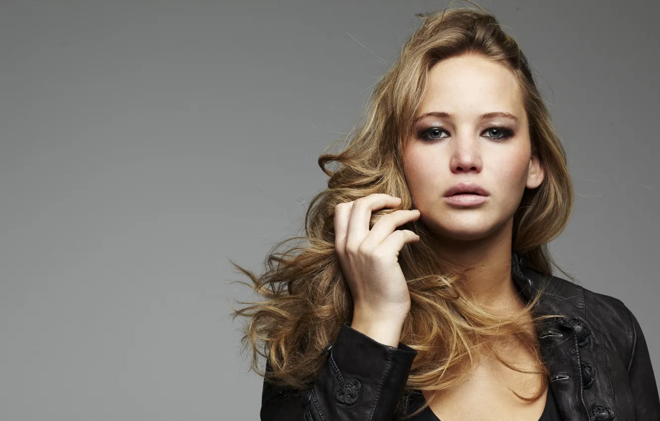 Photo wallpaper eyes, girl, stars, actress, blonde, Jennifer Lawrence
