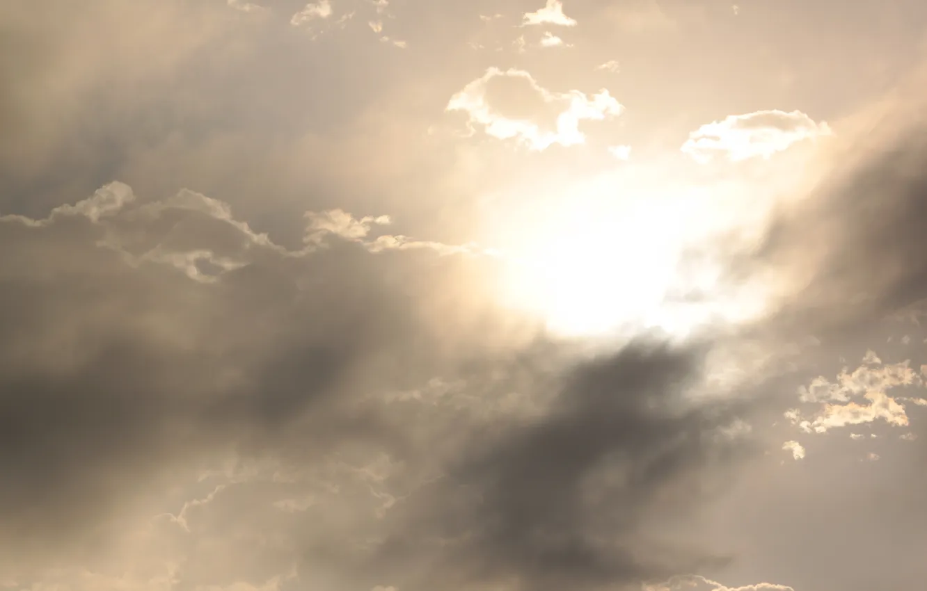 Photo wallpaper the sky, clouds, landscape, nature, fog, haze, sky, landscape