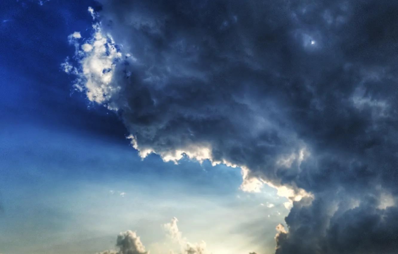 Photo wallpaper sky, blue, cloud, fine, weather