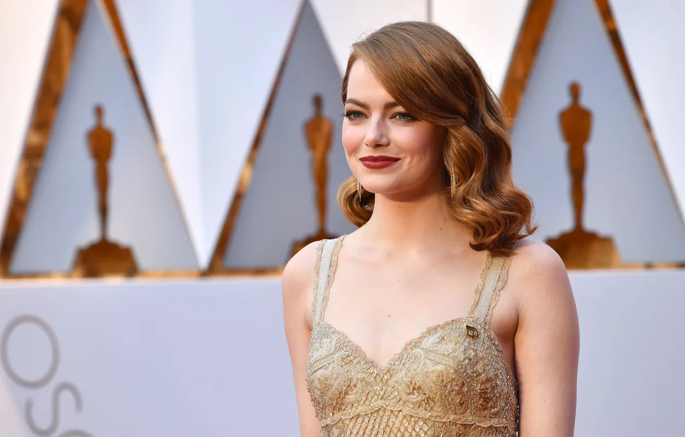 Photo wallpaper look, makeup, actress, hair, Emma Stone, Emma Stone