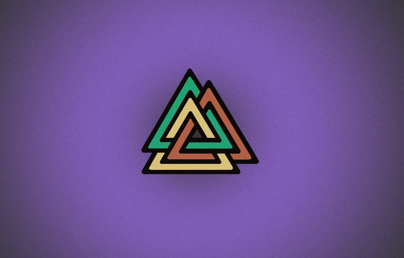 Photo wallpaper texture, figure, triangle, impossible figure