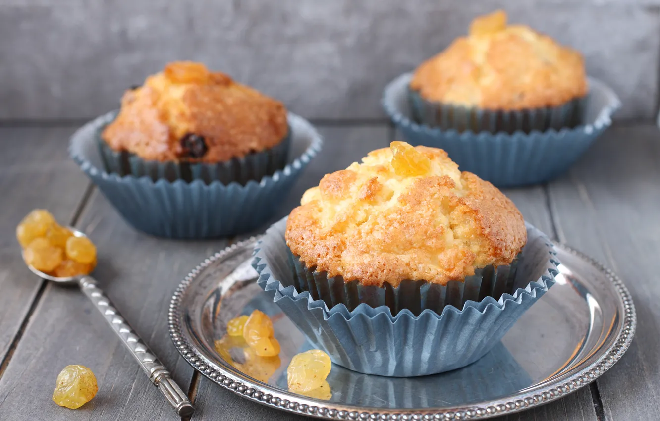 Photo wallpaper cakes, cupcakes, raisins, Iryna Melnyk