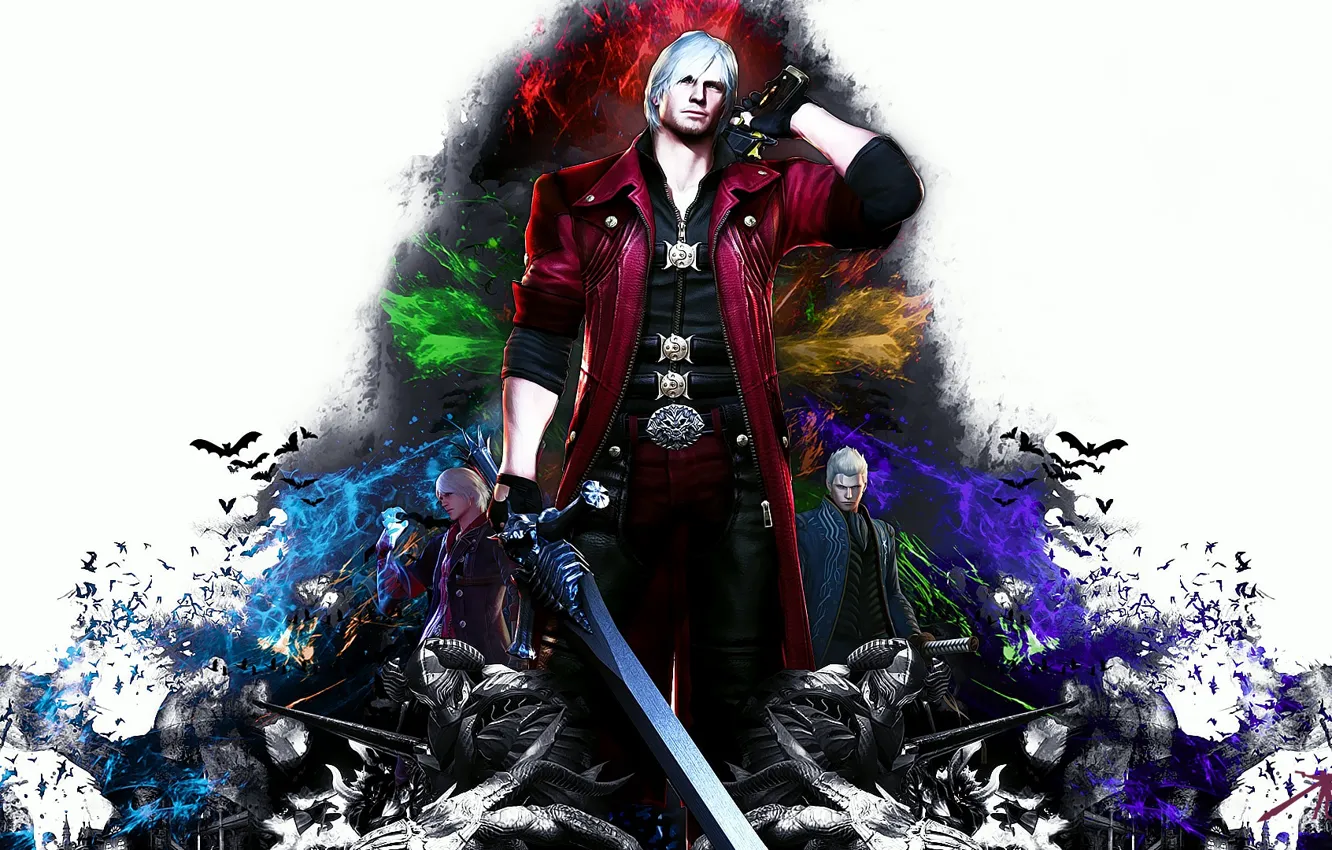 Photo wallpaper abstraction, collage, the game, Devil May Cry 4