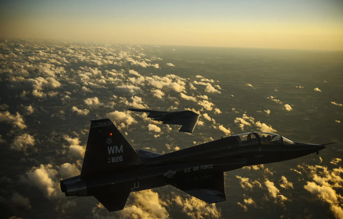 Photo wallpaper flight, bomber, the plane, jet, strategic, double, B-2 Spirit, supersonic