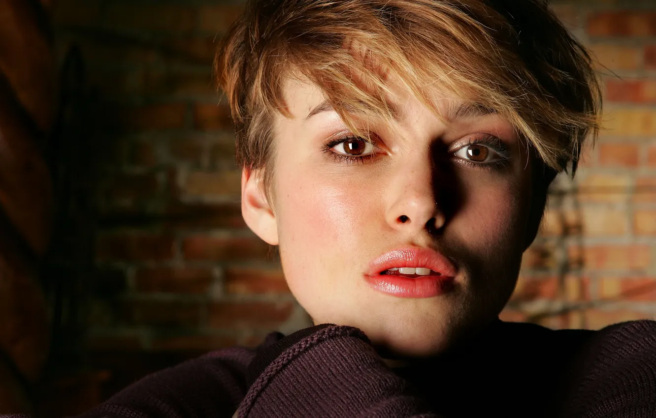 Photo wallpaper look, lips, Keira Knightley, Kira, Knightley