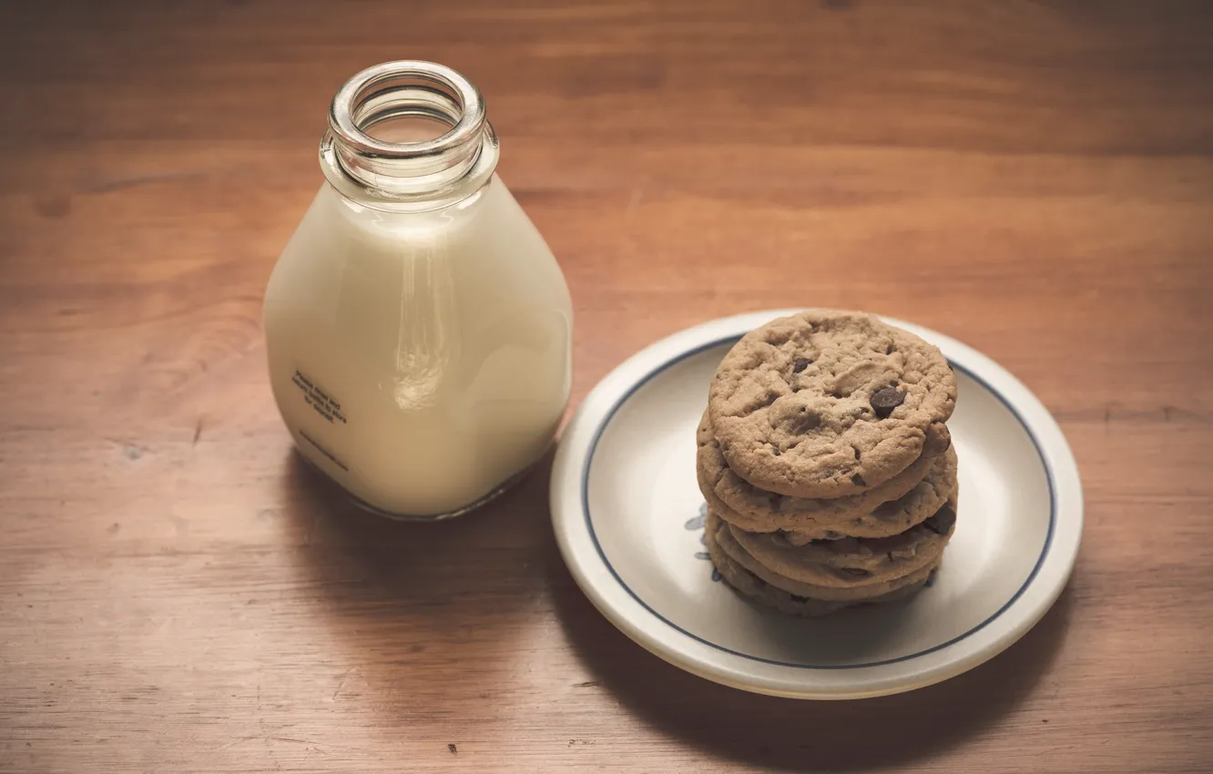 Photo wallpaper food, milk, cookies