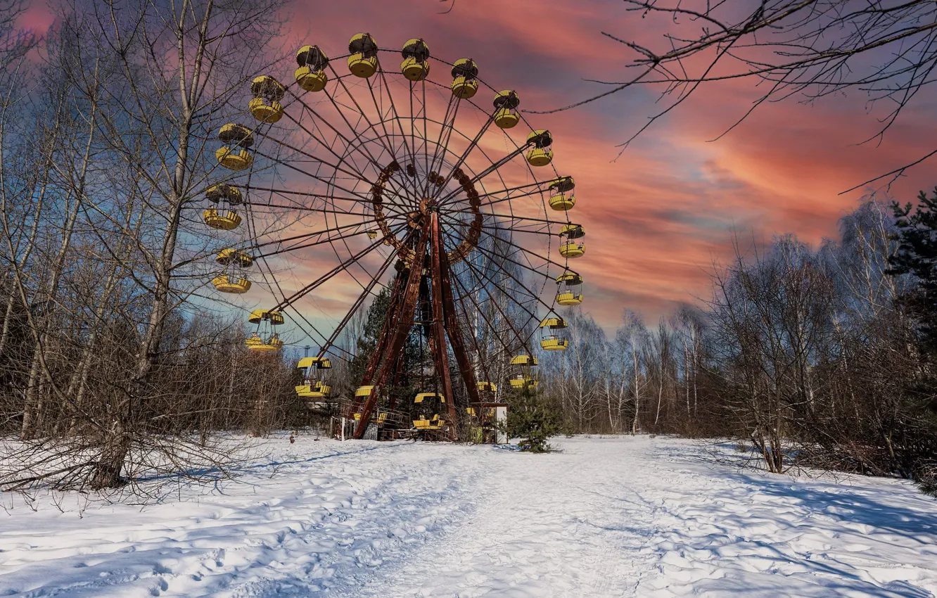 Photo wallpaper the city, Chernobyl, Exclusion Zone