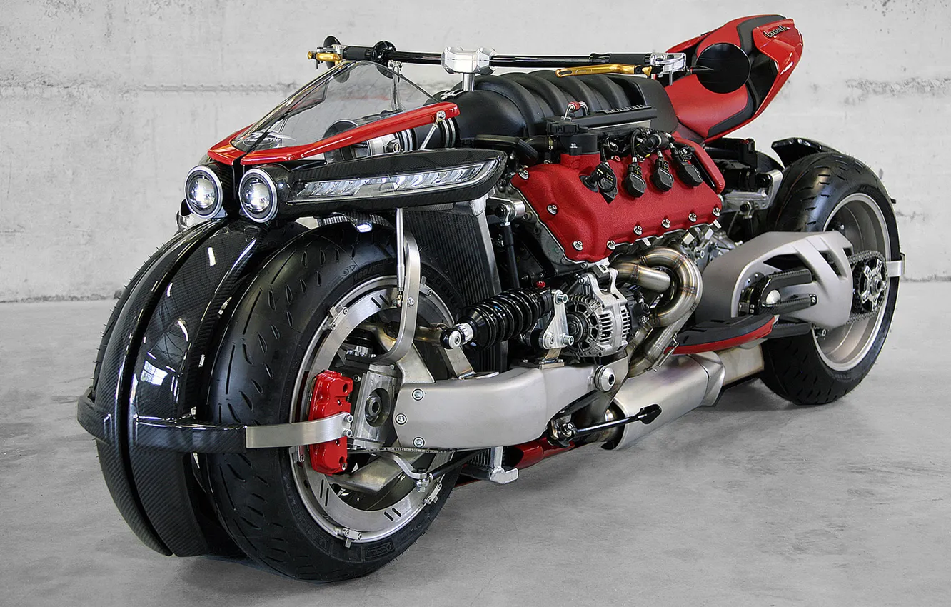 Photo wallpaper grey, background, motorcycle, Lazareth-LM-847, beast.