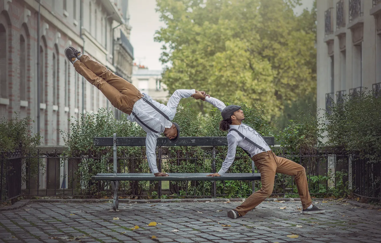 Photo wallpaper the city, background, dancer, French Wingz