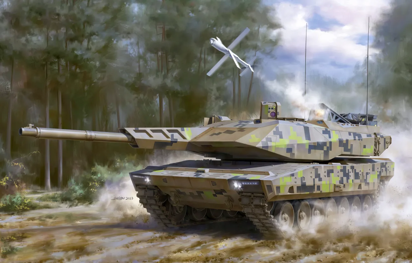 Photo wallpaper Germany, tank, armor, the Bundeswehr, KF51 Panther