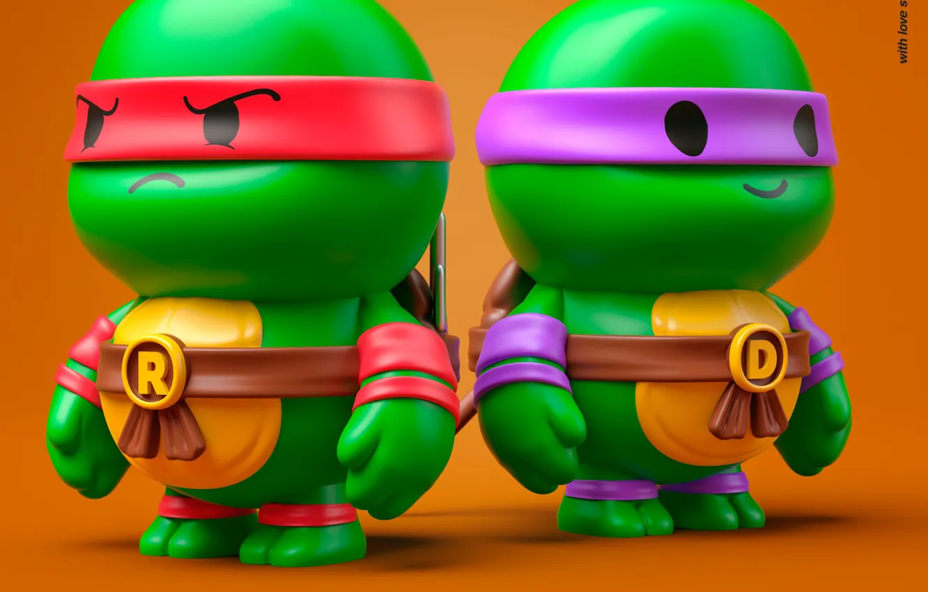 Photo wallpaper toy, doll, layout, equipment, turtles