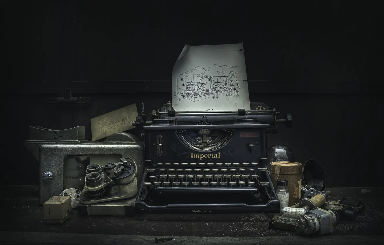 Photo wallpaper Lost, Abandoned, Typewriter