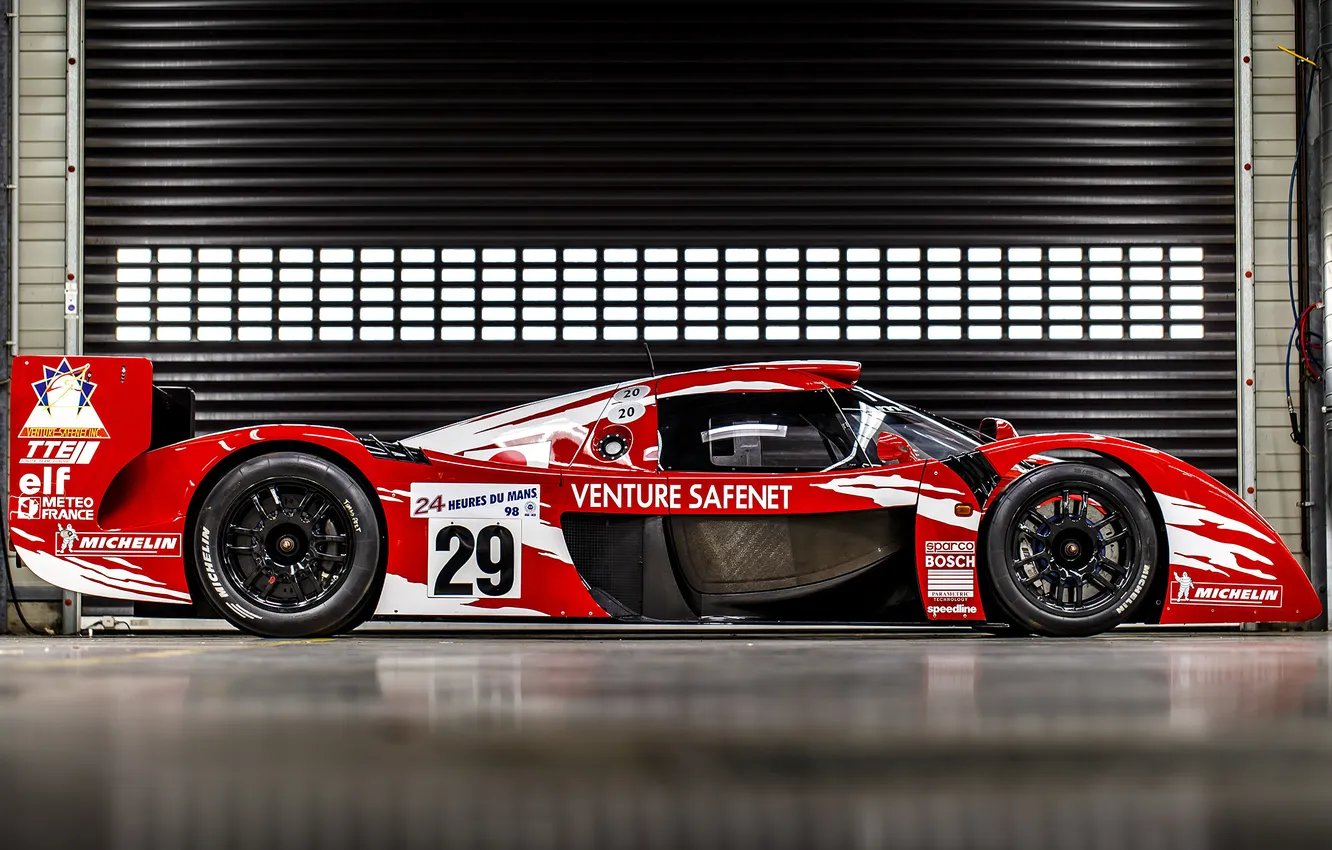 Photo wallpaper auto, the car, Toyota, side view, 1998, GT One, Race Version, Toyota GT van