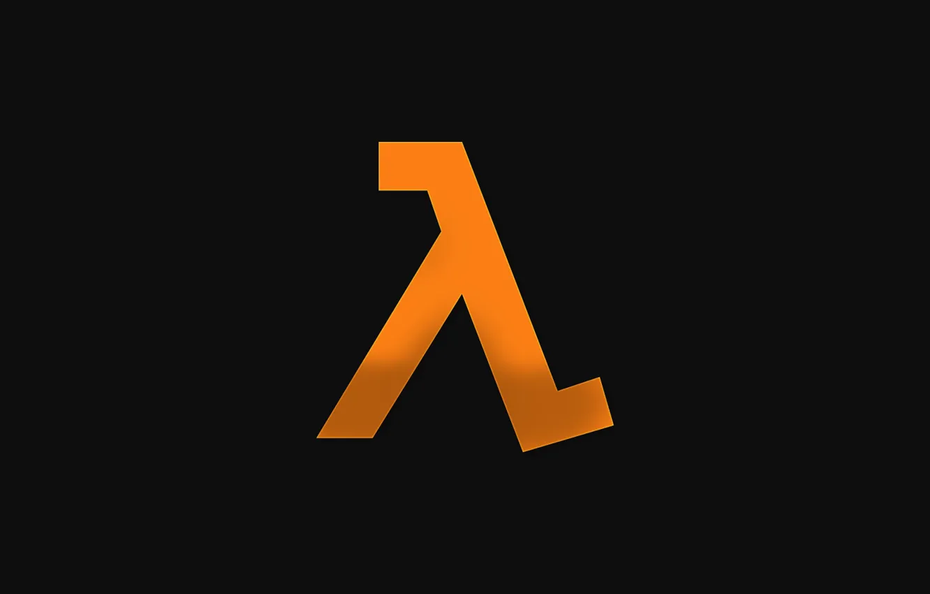 Photo wallpaper logo, Half-Life, orange