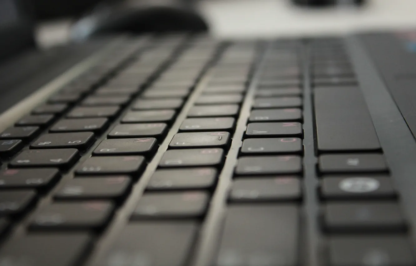 Photo wallpaper letters, black, keyboard, white