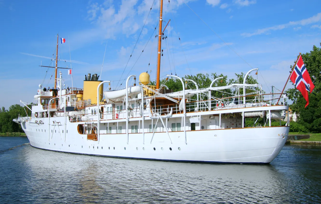 Photo wallpaper yacht, Norway, Norge, The Royal Navy