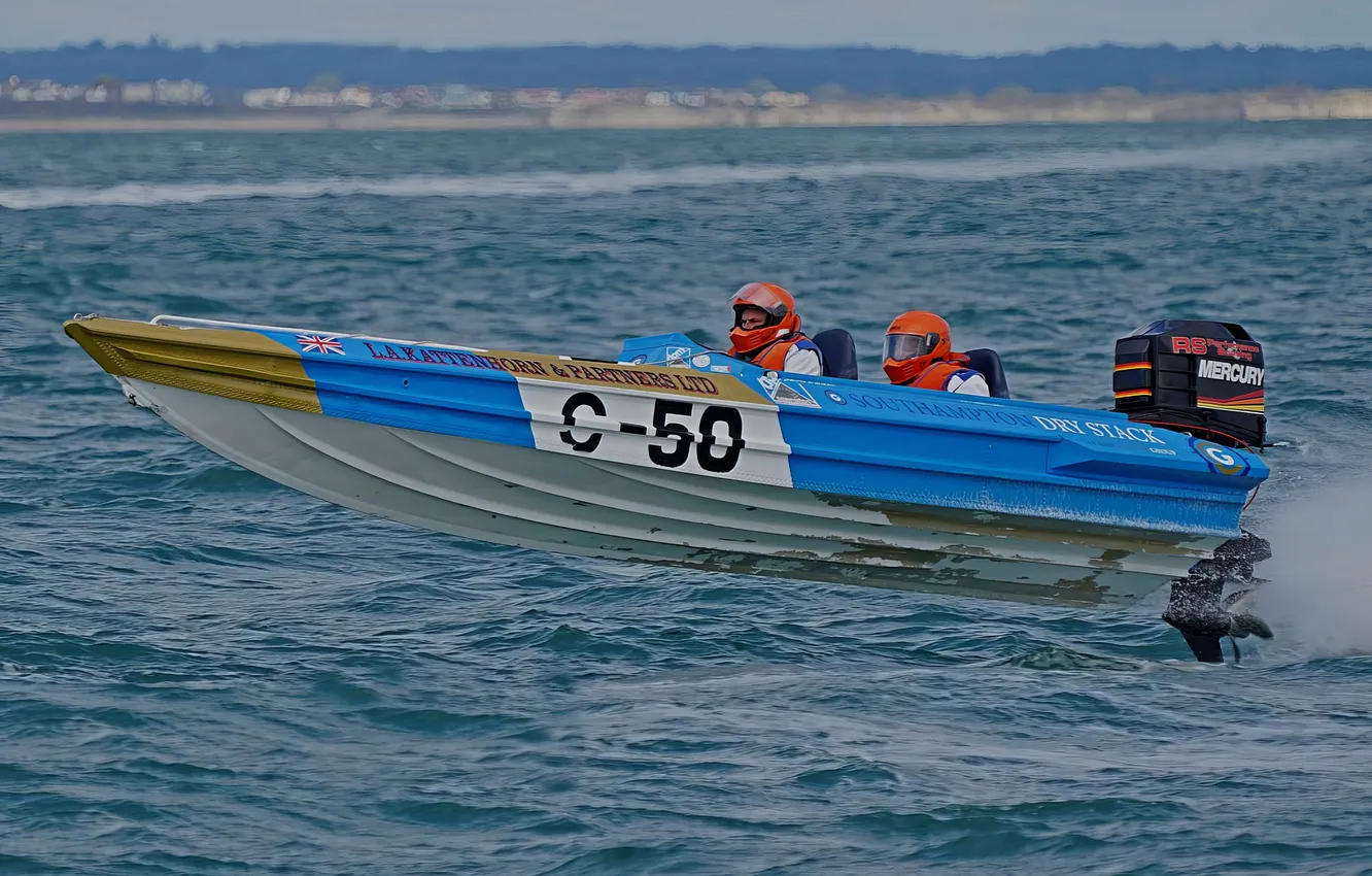 Photo wallpaper race, boat, speed