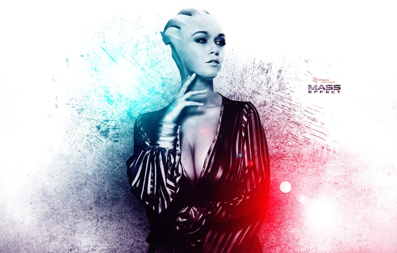 Photo wallpaper mass effect, Leanna Decker, asari