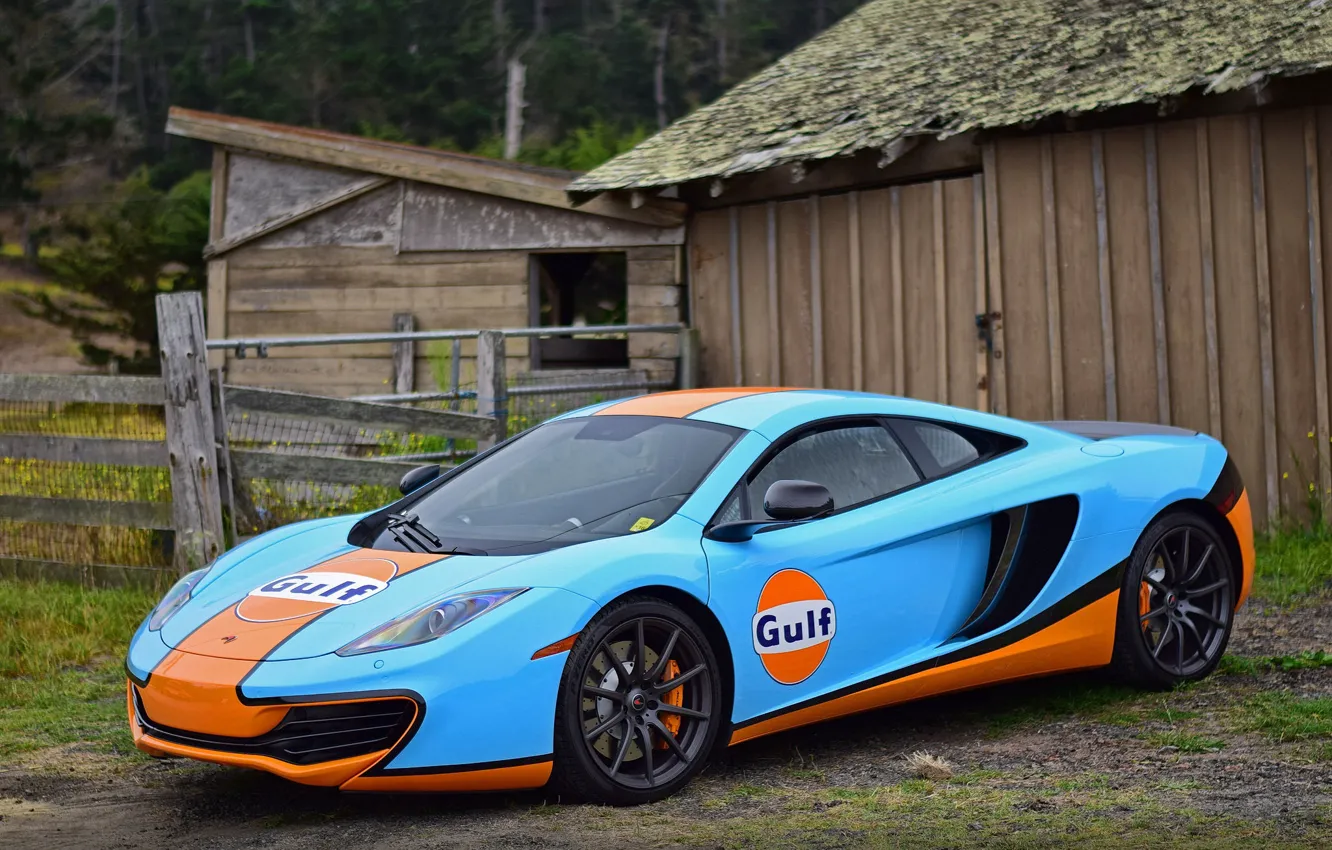 Photo wallpaper mclaren, Gulf