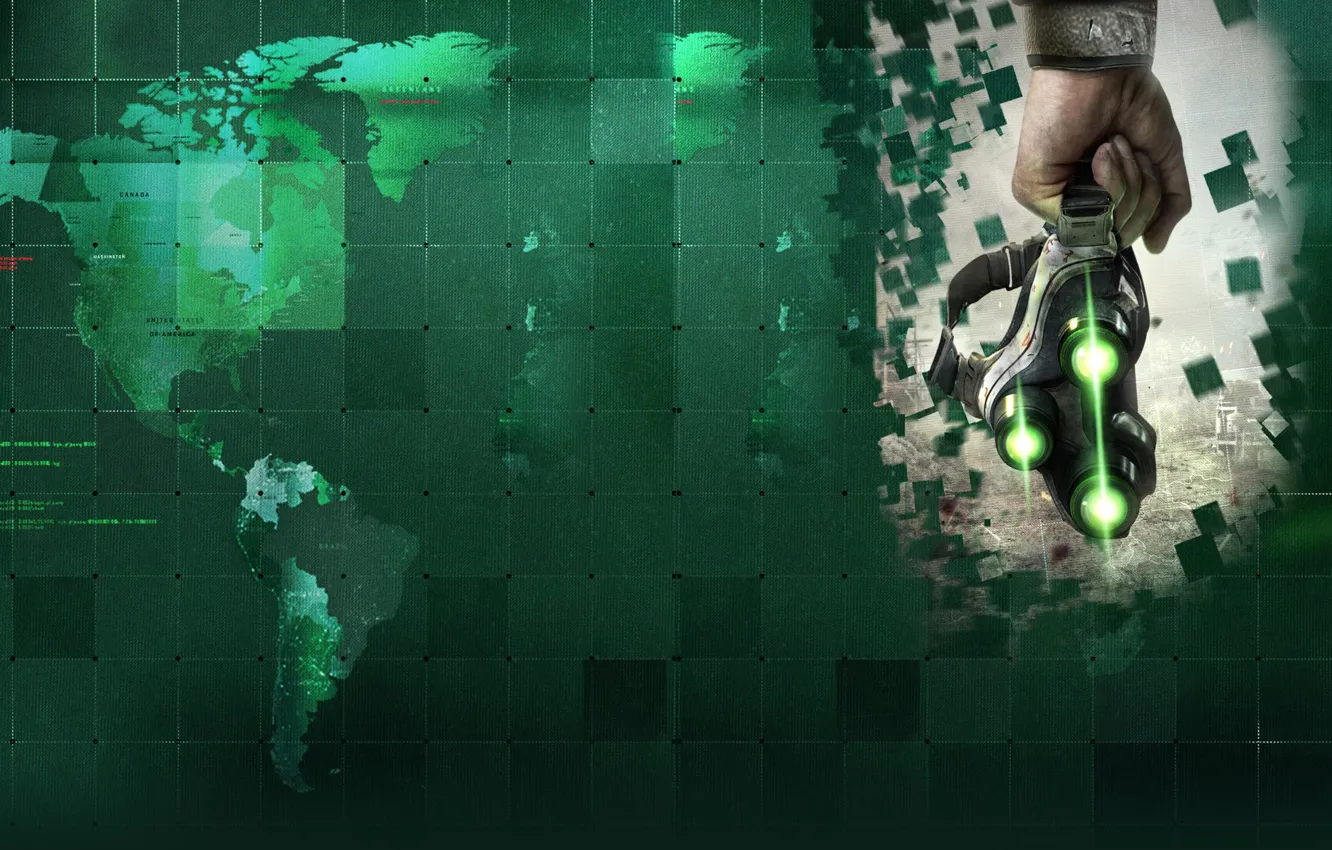 Photo wallpaper green, the game, texture, game, Splinter Cell Blacklist