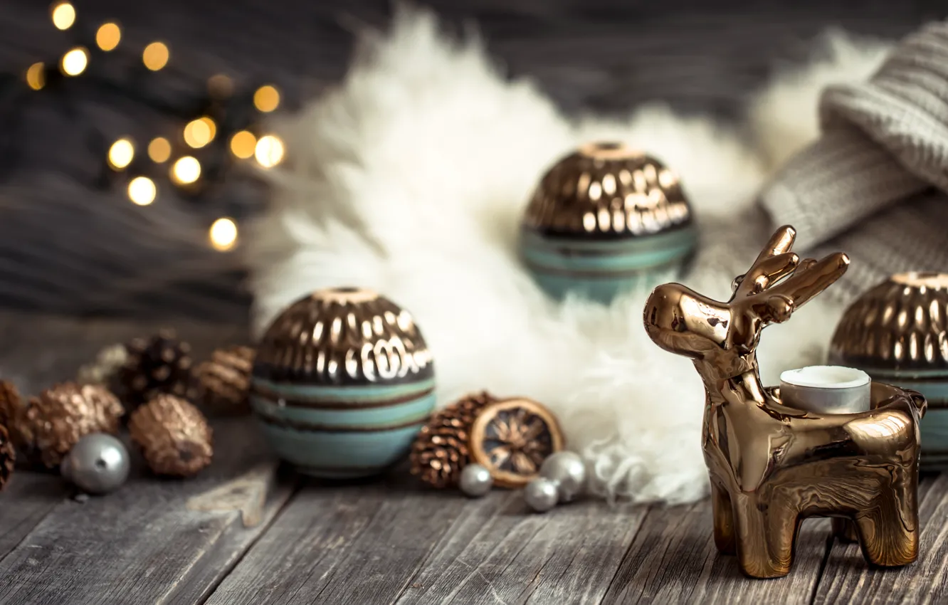 Photo wallpaper winter, decoration, balls, tree, new year, Christmas, Christmas, balls