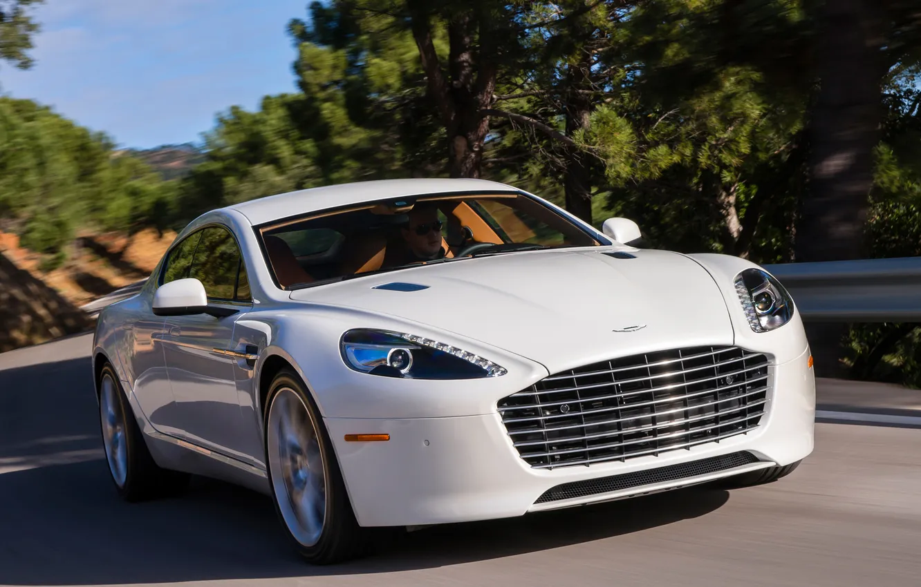 Photo wallpaper Aston Martin, lights, grille, car, the front, Fast S