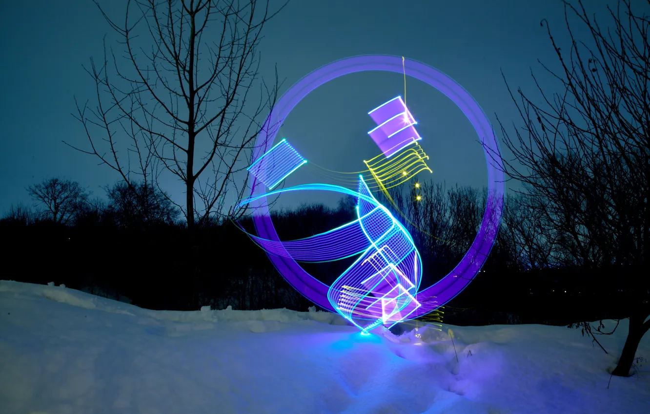 Photo wallpaper light, line, abstraction, Freezelight