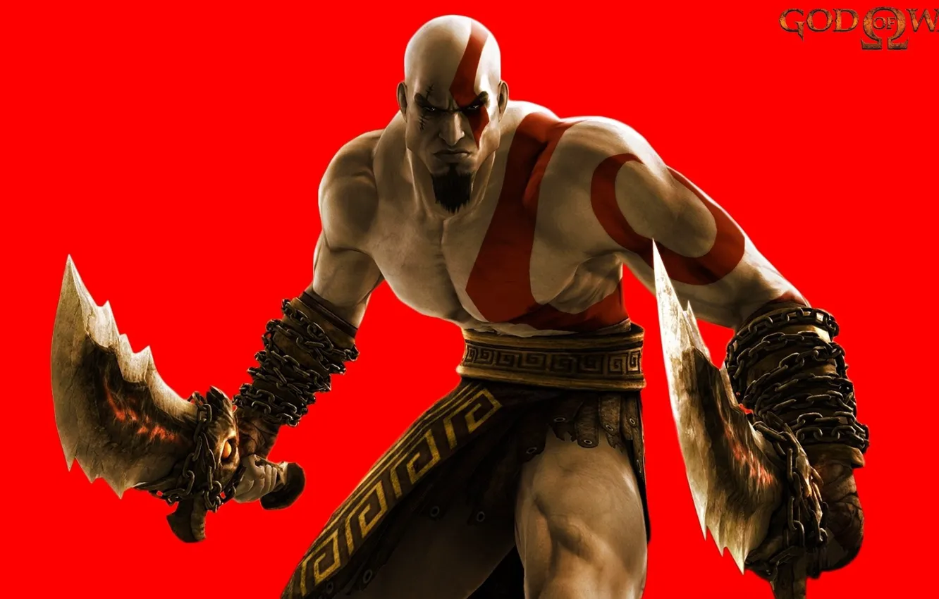 Photo wallpaper sword, demigod, Kratos, God of War, man, ken, blade, hero
