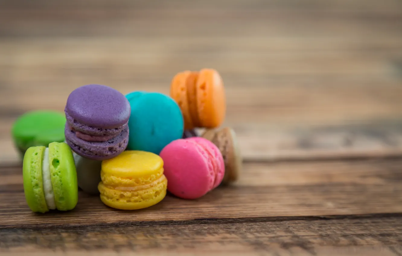 Photo wallpaper cookies, dessert, colour, macaroon