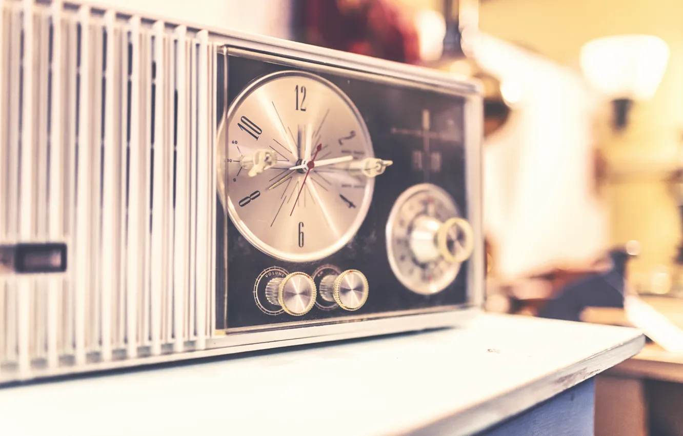 Photo wallpaper retro, watch, interior, retro, retro clock