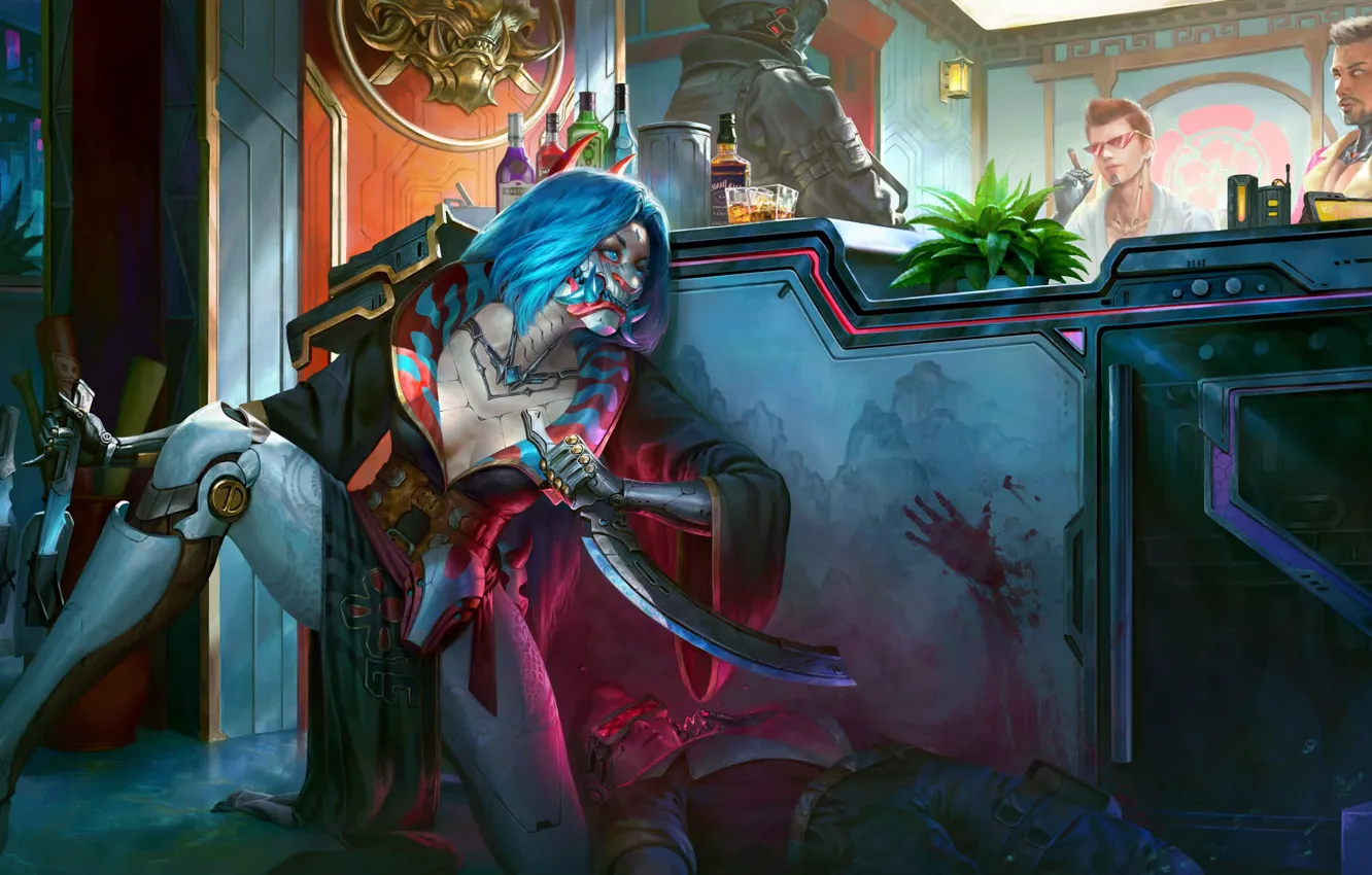 Photo wallpaper game, art, Mobile Game, Cyber Rebellion