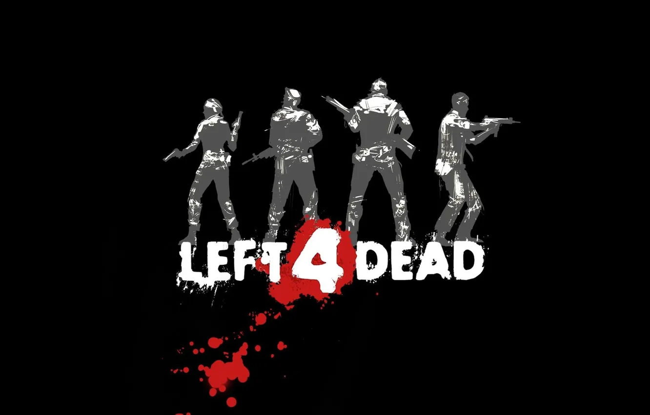Photo wallpaper blood, characters, left 4 dead