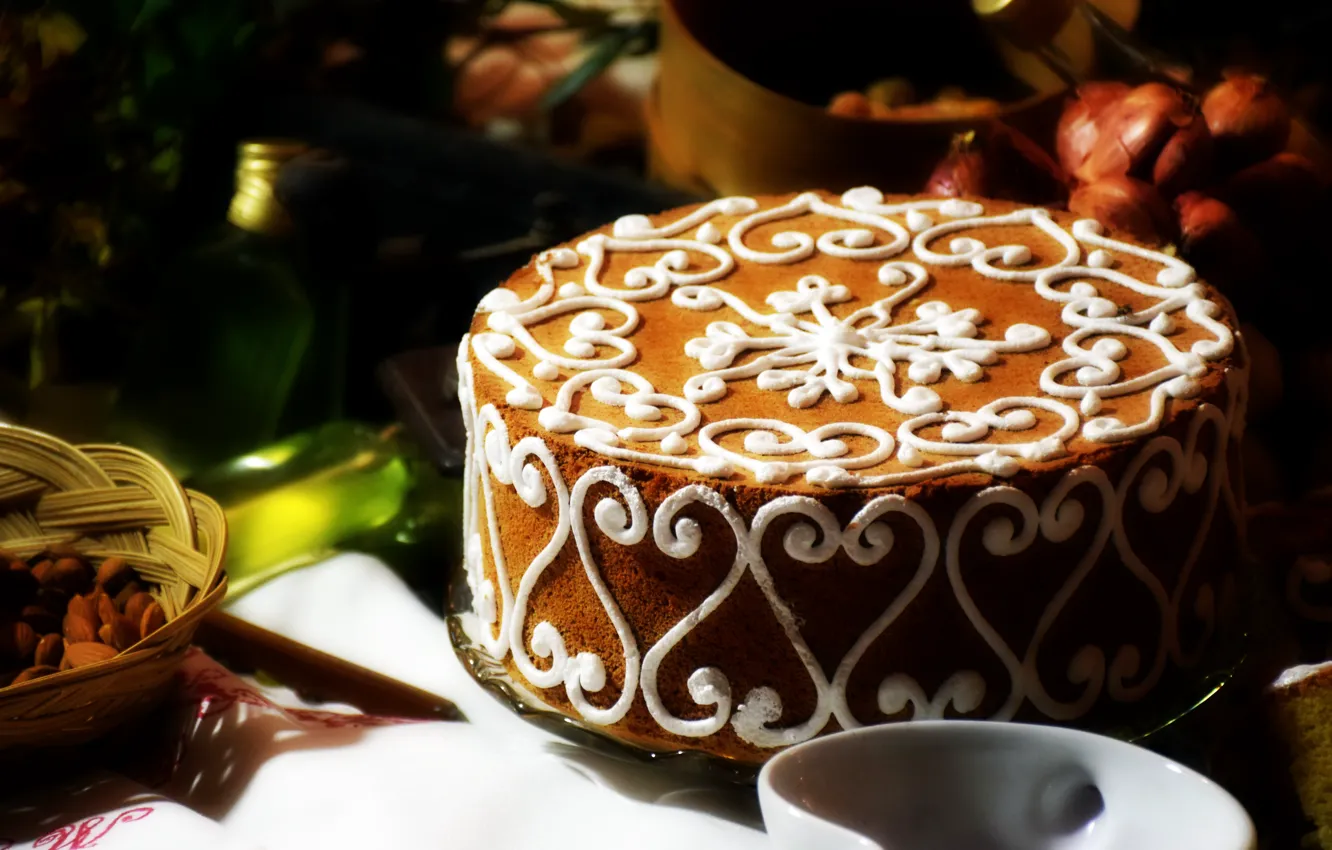Photo wallpaper cake, decoration, cream, dessert, cakes, sweet