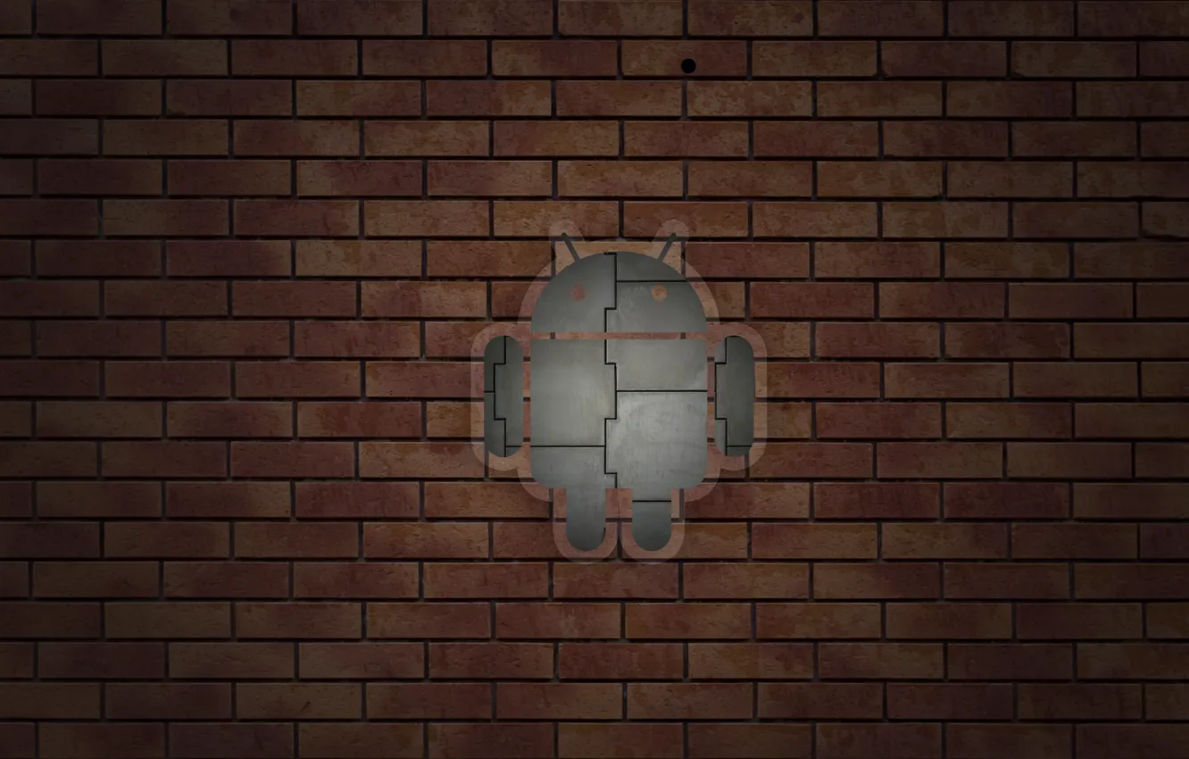Photo wallpaper wall, brick, android