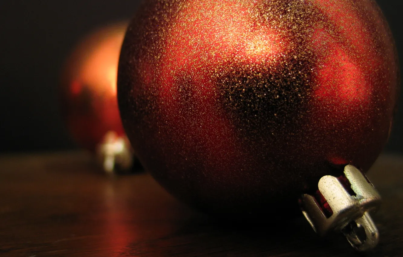 Photo wallpaper holiday, balls, toy, color, new year, brown, shiny, New Year