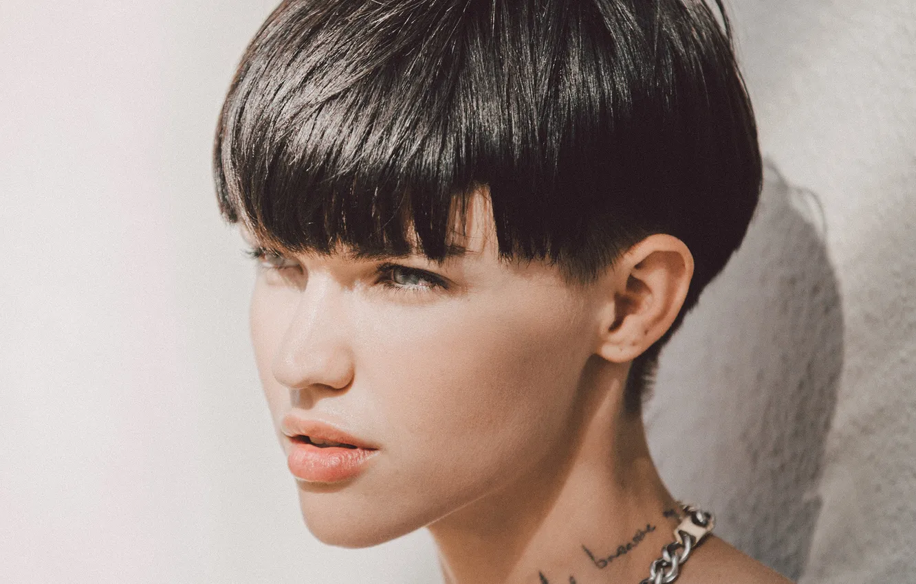 Photo wallpaper model, portrait, makeup, brunette, tattoo, hairstyle, photographer, singer