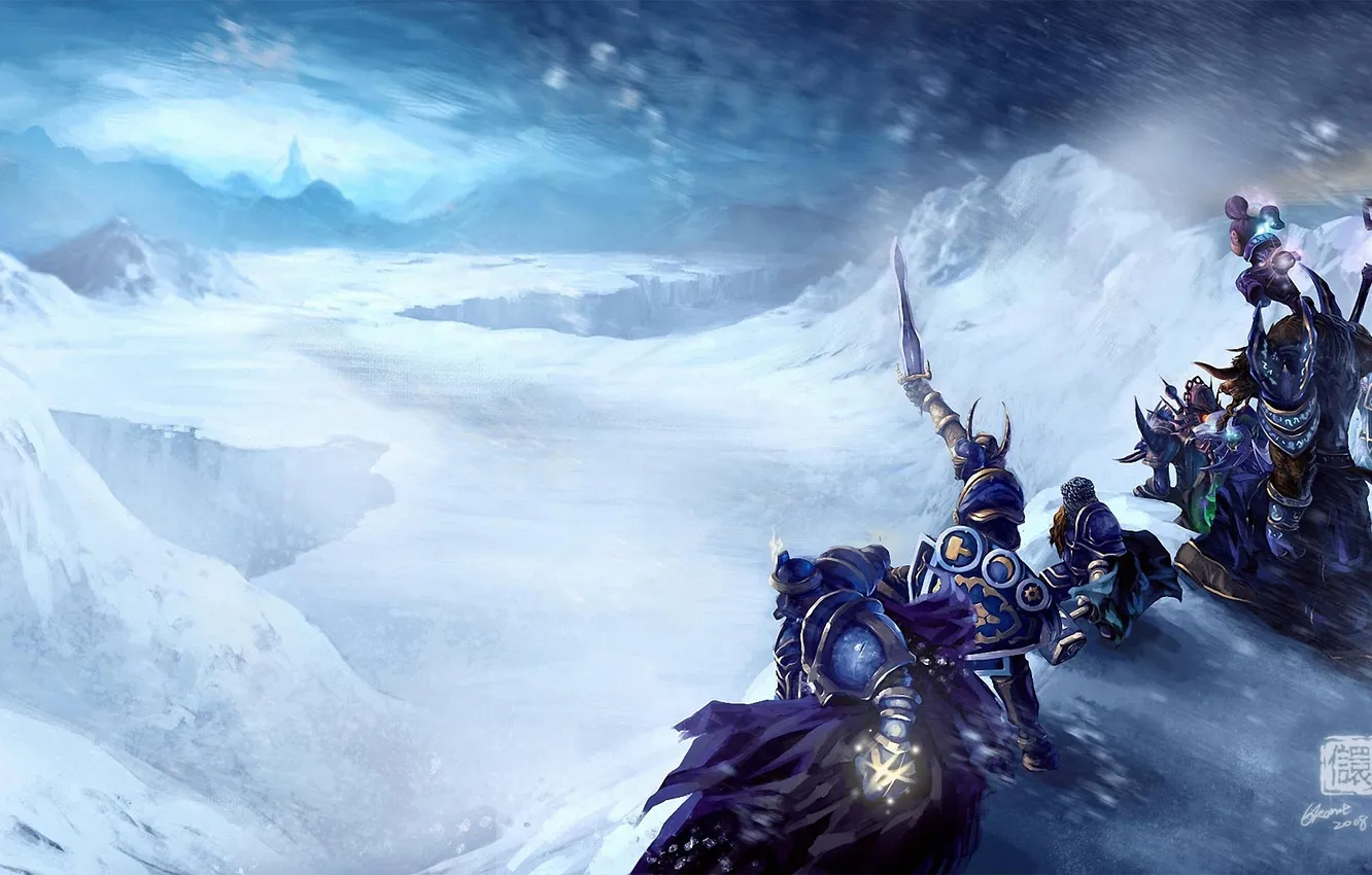Photo wallpaper snow, World of Warcraft, Blizzard, wow, travelers