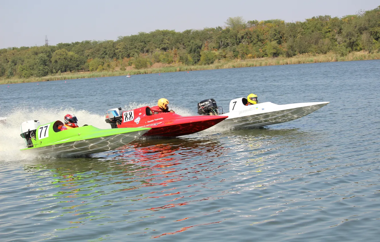 Photo wallpaper race, boat, speed