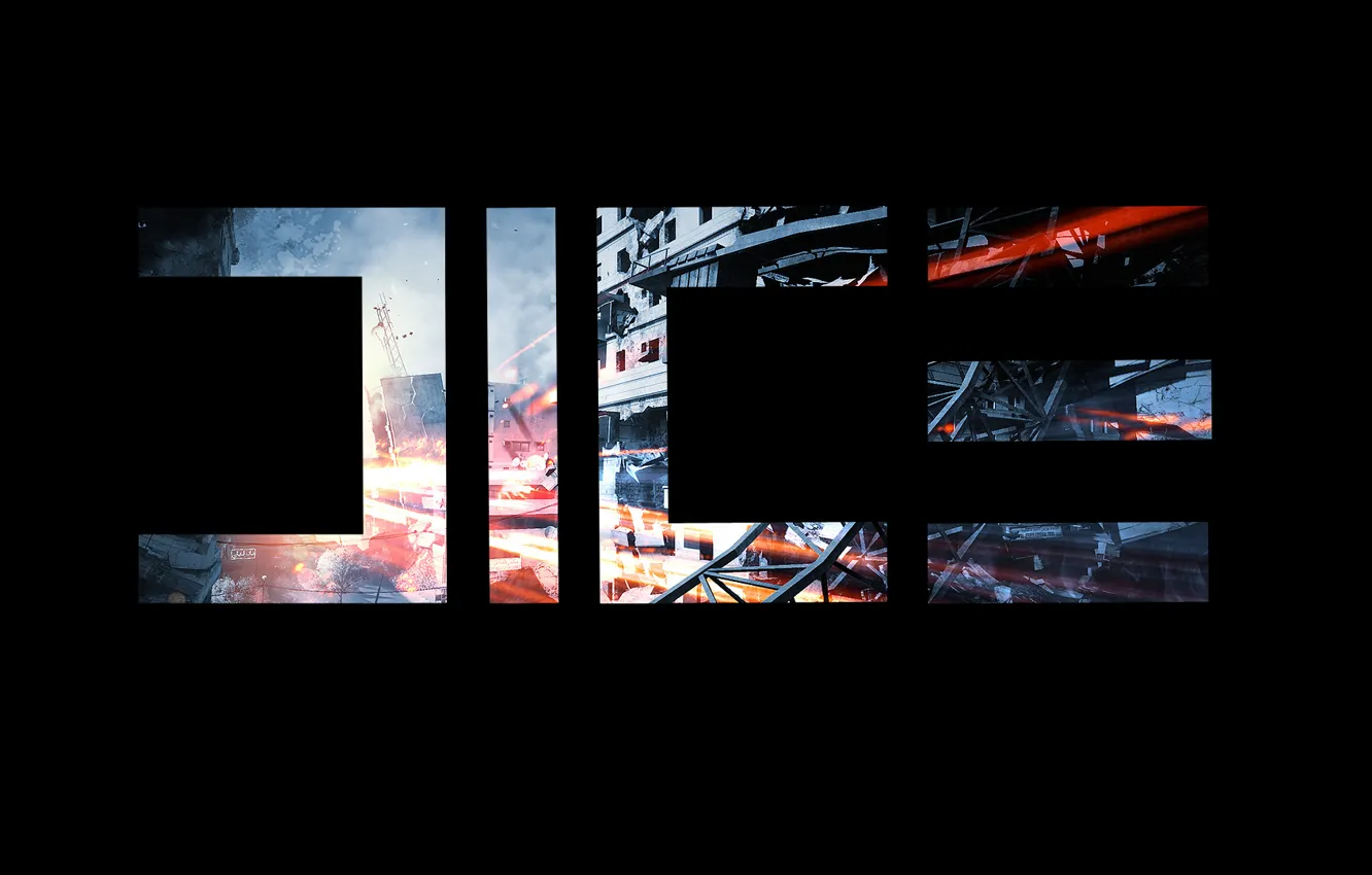 Photo wallpaper Logo, Battlefield 3, DICE, developers