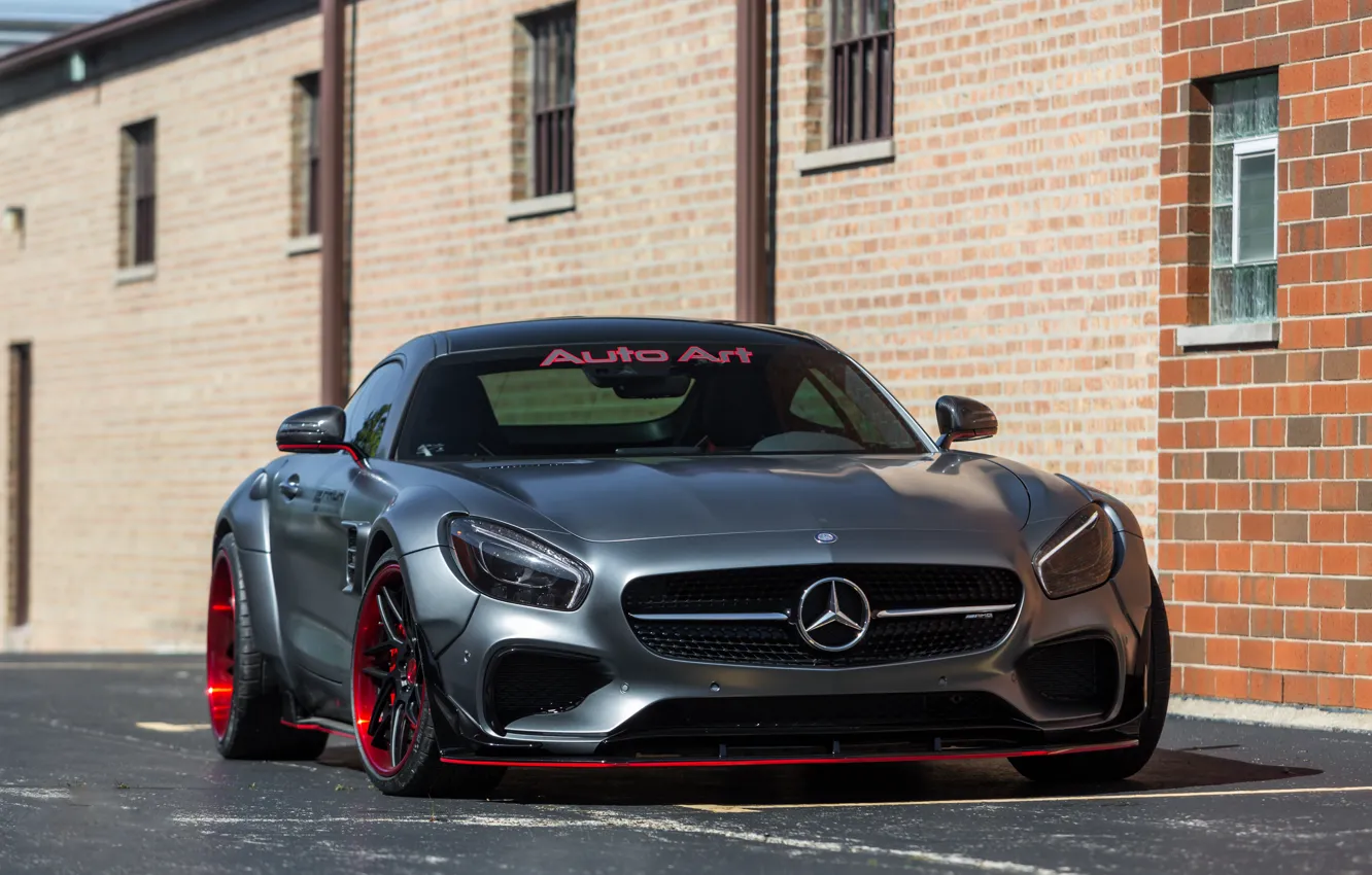 Photo wallpaper silver, mercedes, amg, gts, prior design