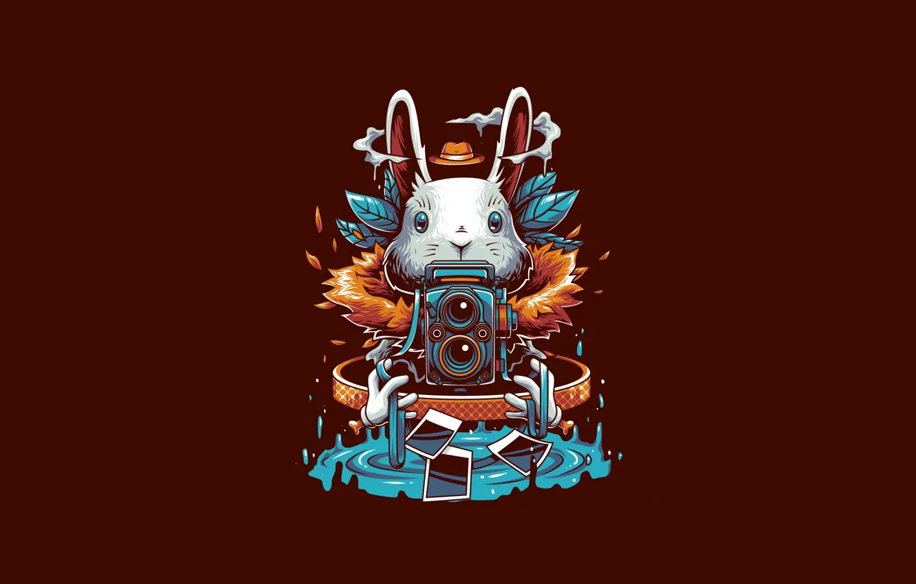 Photo wallpaper Fantasy, Art, Vector, Camera, Background, Photography, Illustration, Ears